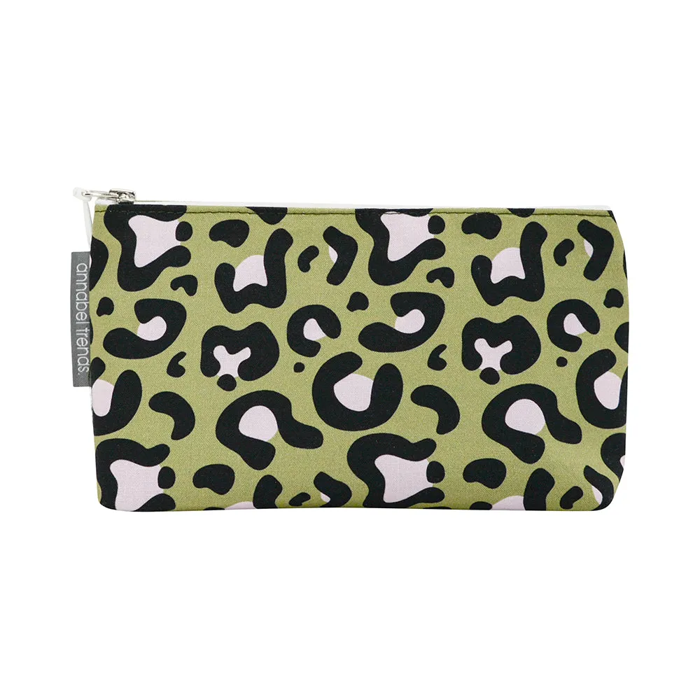 Cosmetic Bag - Cotton -  Small - Ocelot Pink Khaki