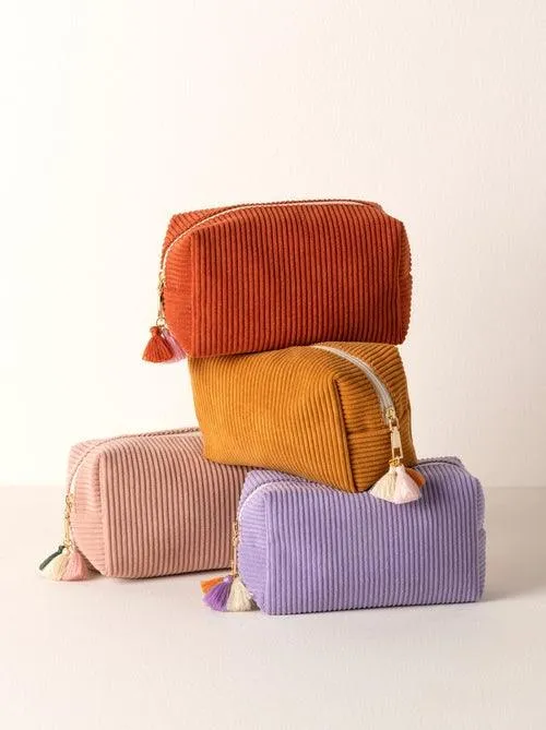 Cosmetic Bag | Roux Boxy Zip Pouch | Shiraleah