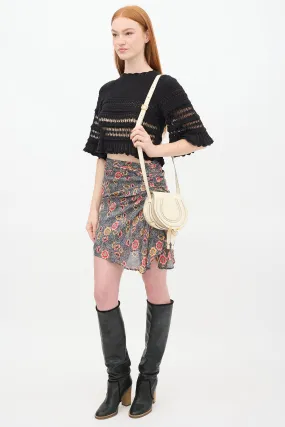 Cream Leather Marcie Bag