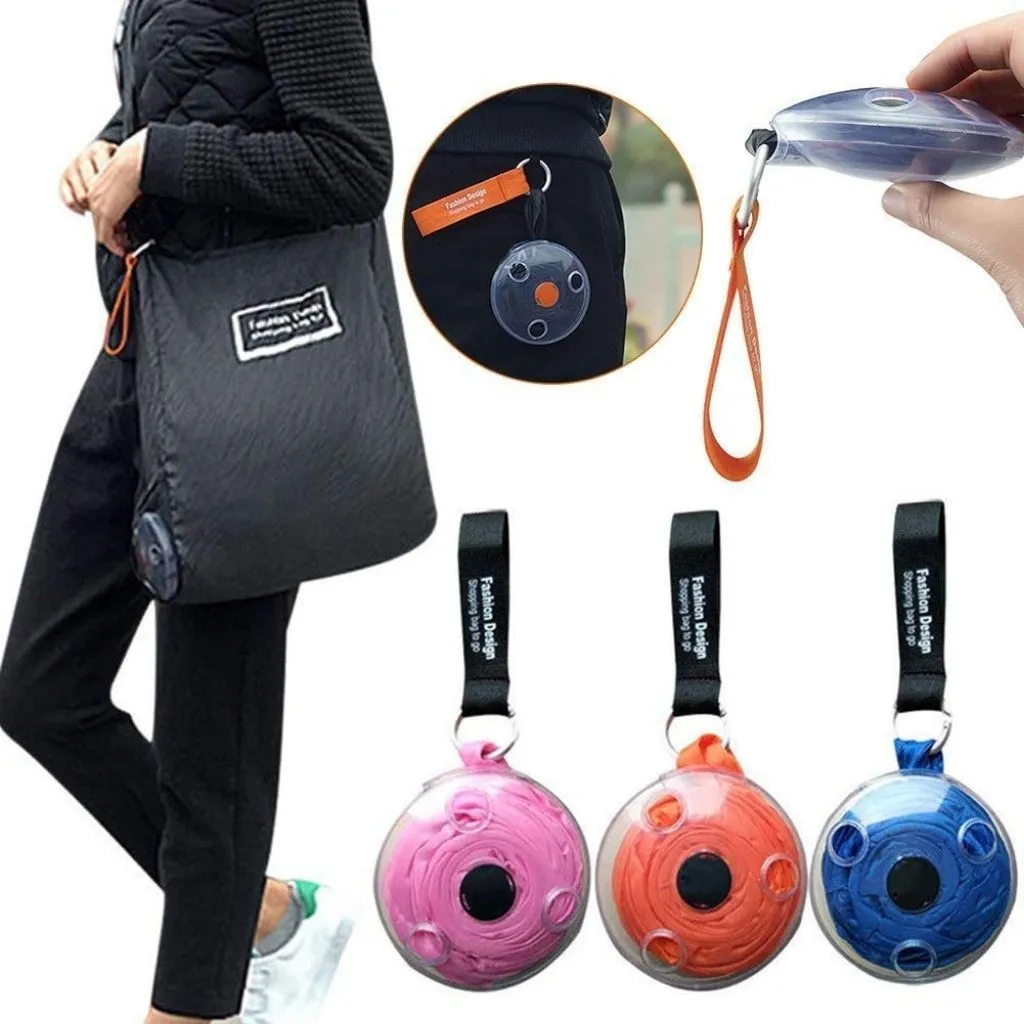 Crossbody Grocery Storage Organizer Reusable Roll Up Shopping Bag Combo