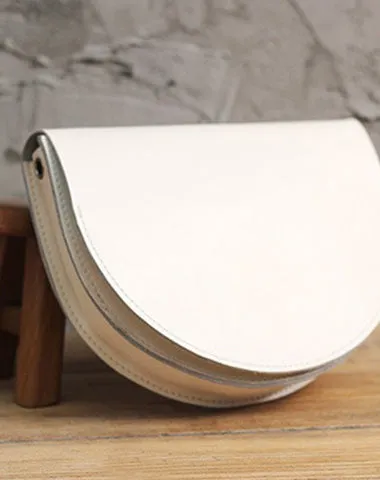 Cute Coffee LEATHER Saddle SHOULDER Bag WOMEN Small Saddle Crossbody Purse FOR WOMEN