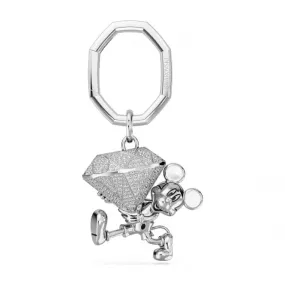 Disney Mickey Mouse Rhodium Plated White Keyring 5670082