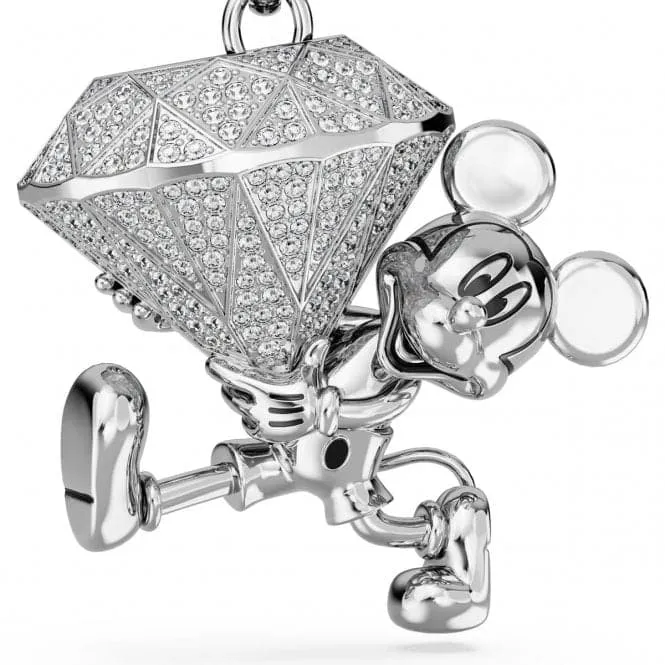 Disney Mickey Mouse Rhodium Plated White Keyring 5670082