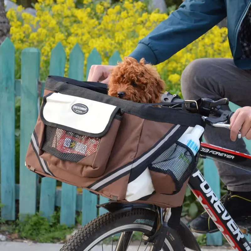 Dog Bicycle Carrier Pet Bike Removable Basket