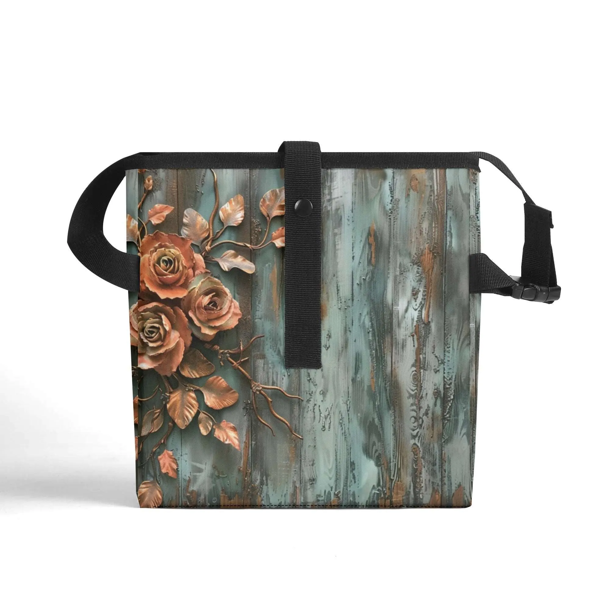 Dog Mom Farmhouse Patina Rose Hanging Car Organizer/Storage/Trash Bin