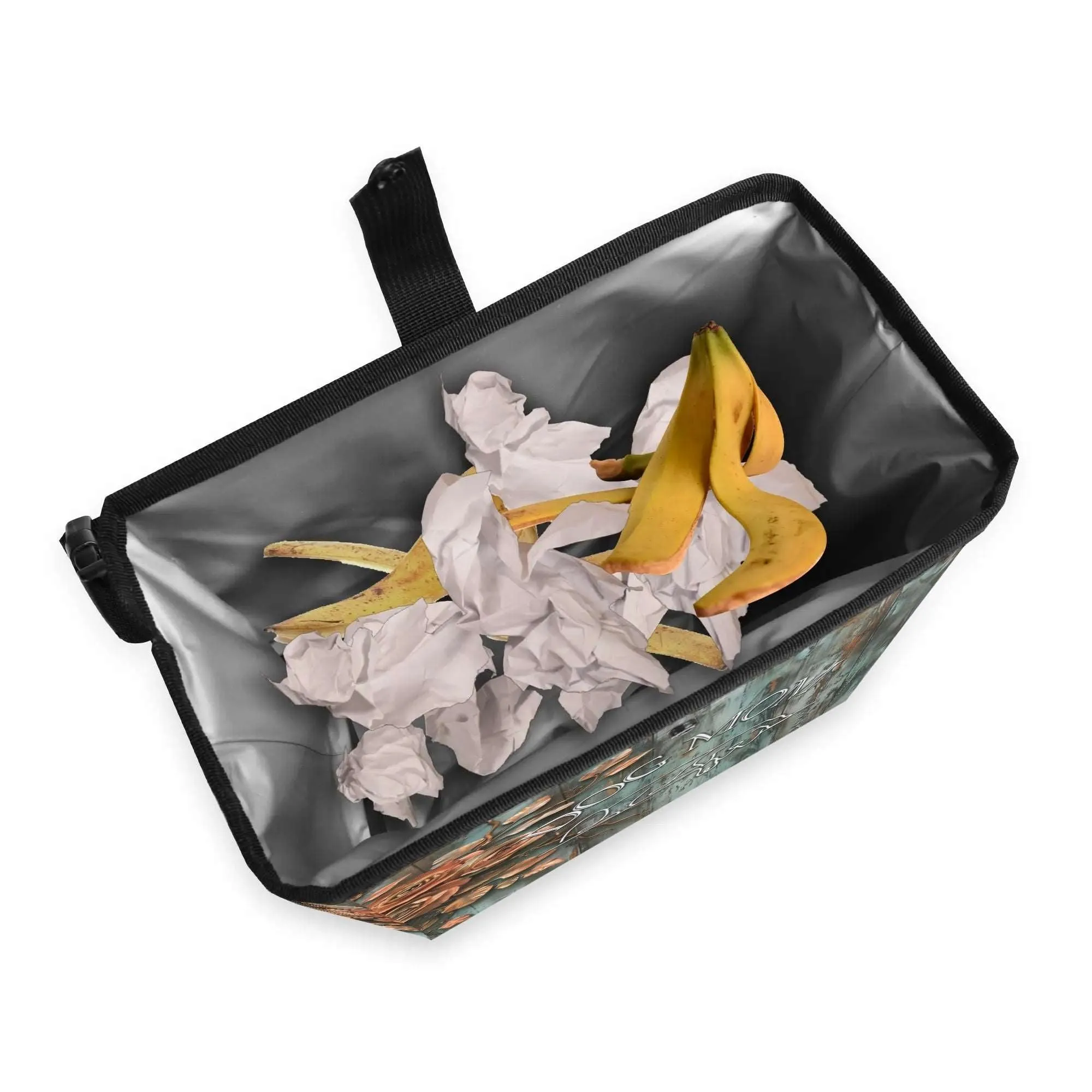 Dog Mom Farmhouse Patina Rose Hanging Car Organizer/Storage/Trash Bin