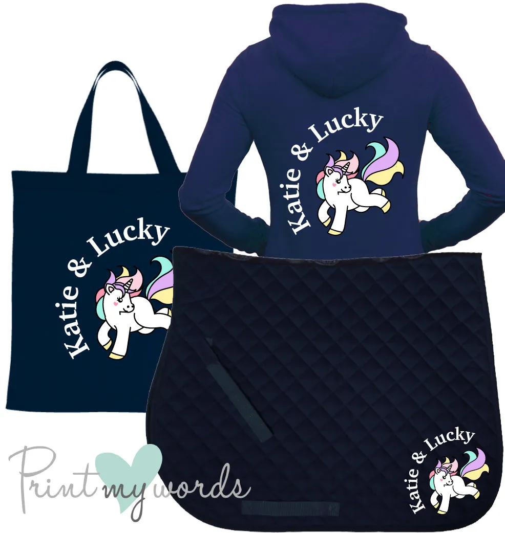 'Dolly' Ladies Personalised Matching Equestrian Set - Unicorn Design