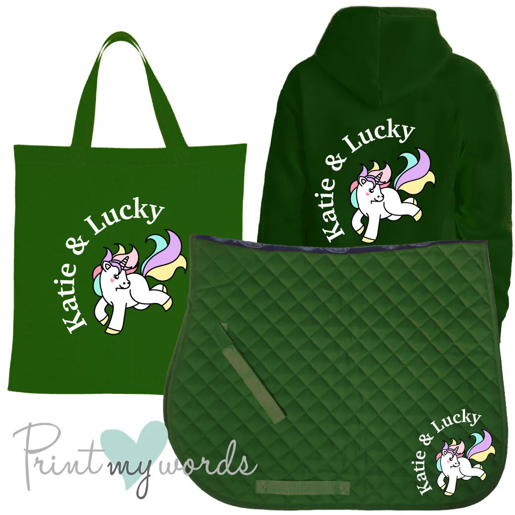'Dolly' Ladies Personalised Matching Equestrian Set - Unicorn Design