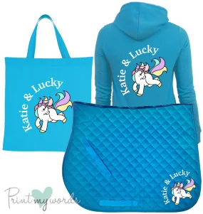 'Dolly' Ladies Personalised Matching Equestrian Set - Unicorn Design