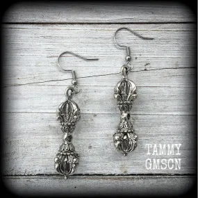 Dorje Vajra earrings-Tibetan prayer jewelry