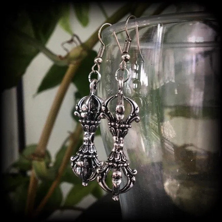 Dorje Vajra earrings-Tibetan prayer jewelry