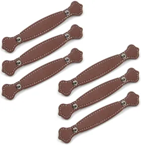 Drawer Cabinet Door Handle Leather Strap Belt Handle Brown Black Leather