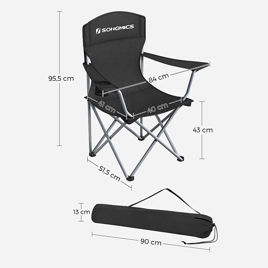 Durable Folding Camping Chairs with Bottle Holder, Set of 2 – SONGMICS