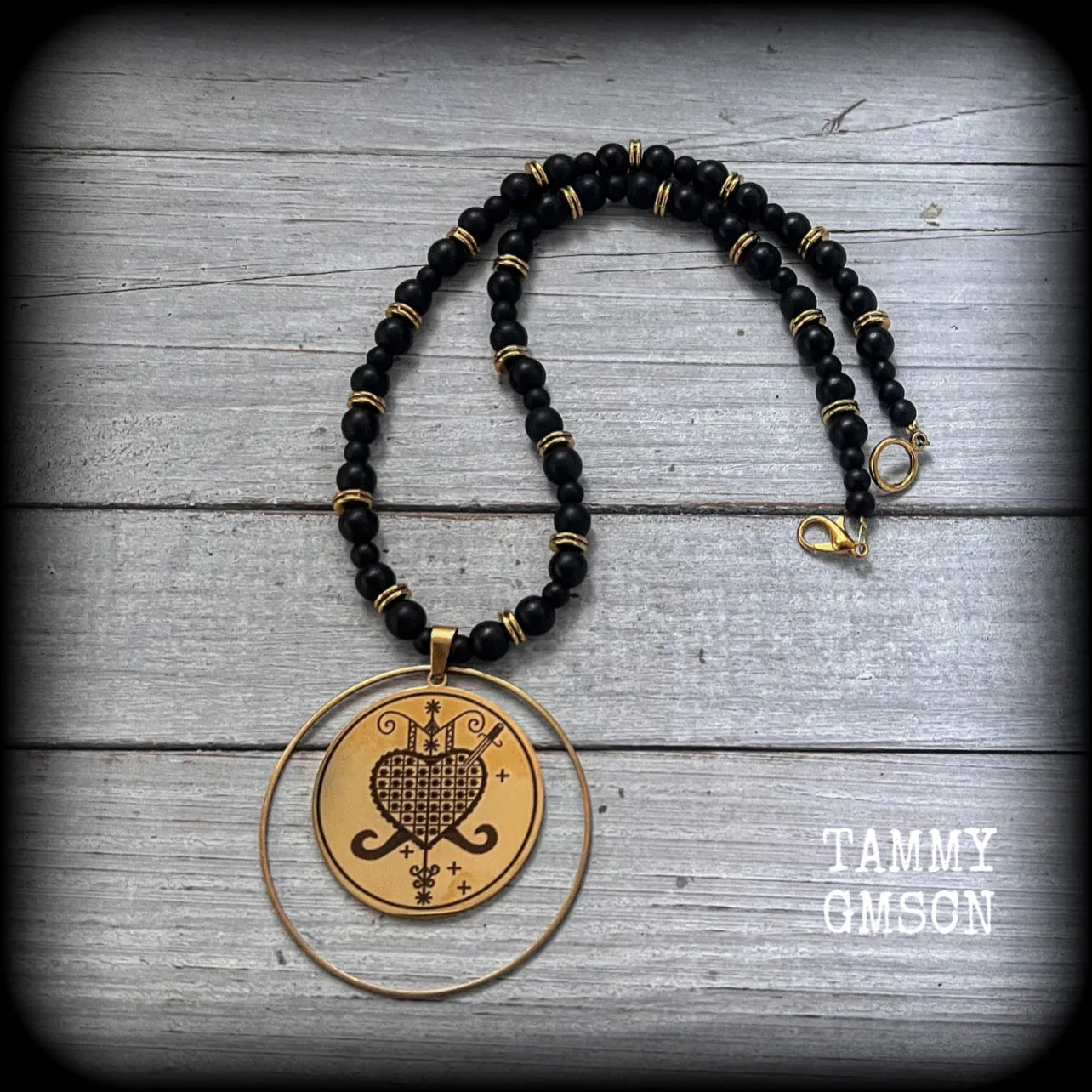 Erzulie Dantor necklace-Voodoo loa necklace