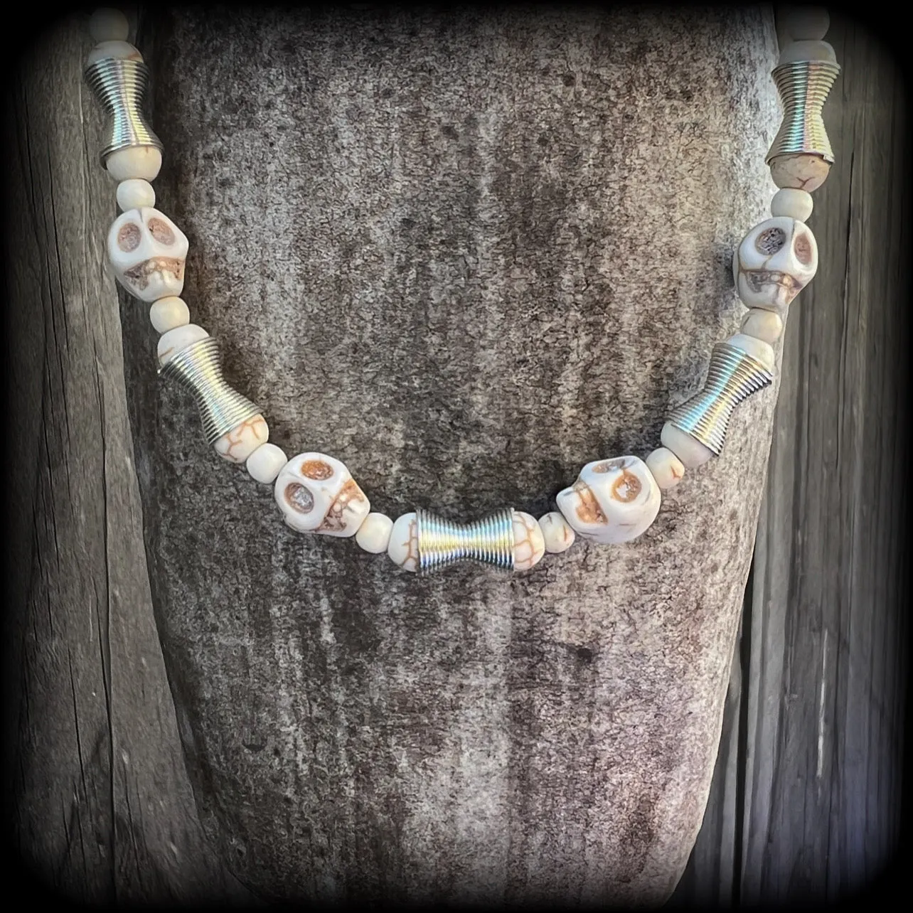Erzulie necklace-Tribal skull necklace