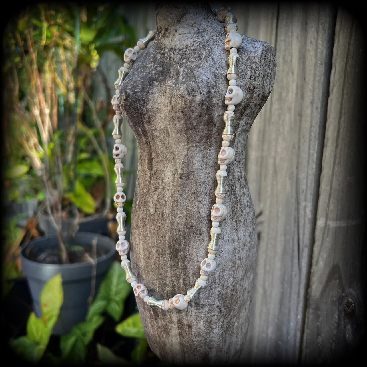 Erzulie necklace-Tribal skull necklace