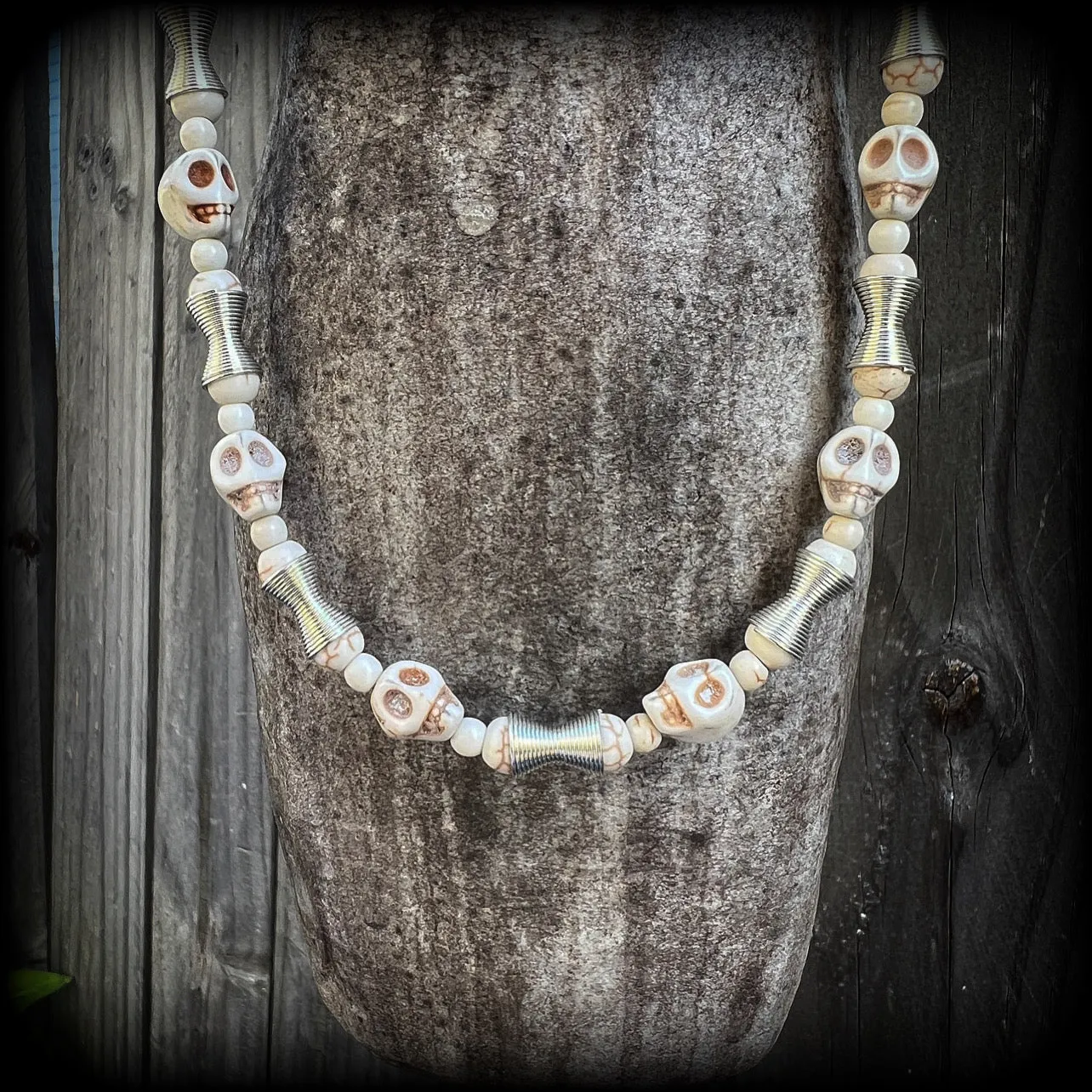 Erzulie necklace-Tribal skull necklace