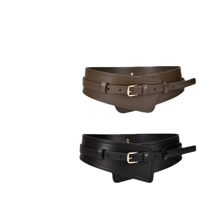 Fashion Girdle Match with Coat Waist Pin Buckle Real Bandwidth Girdle Belt
