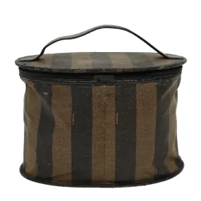 FENDI Pecan Canvas Vanity Cosmetic Pouch Brown  bs5320