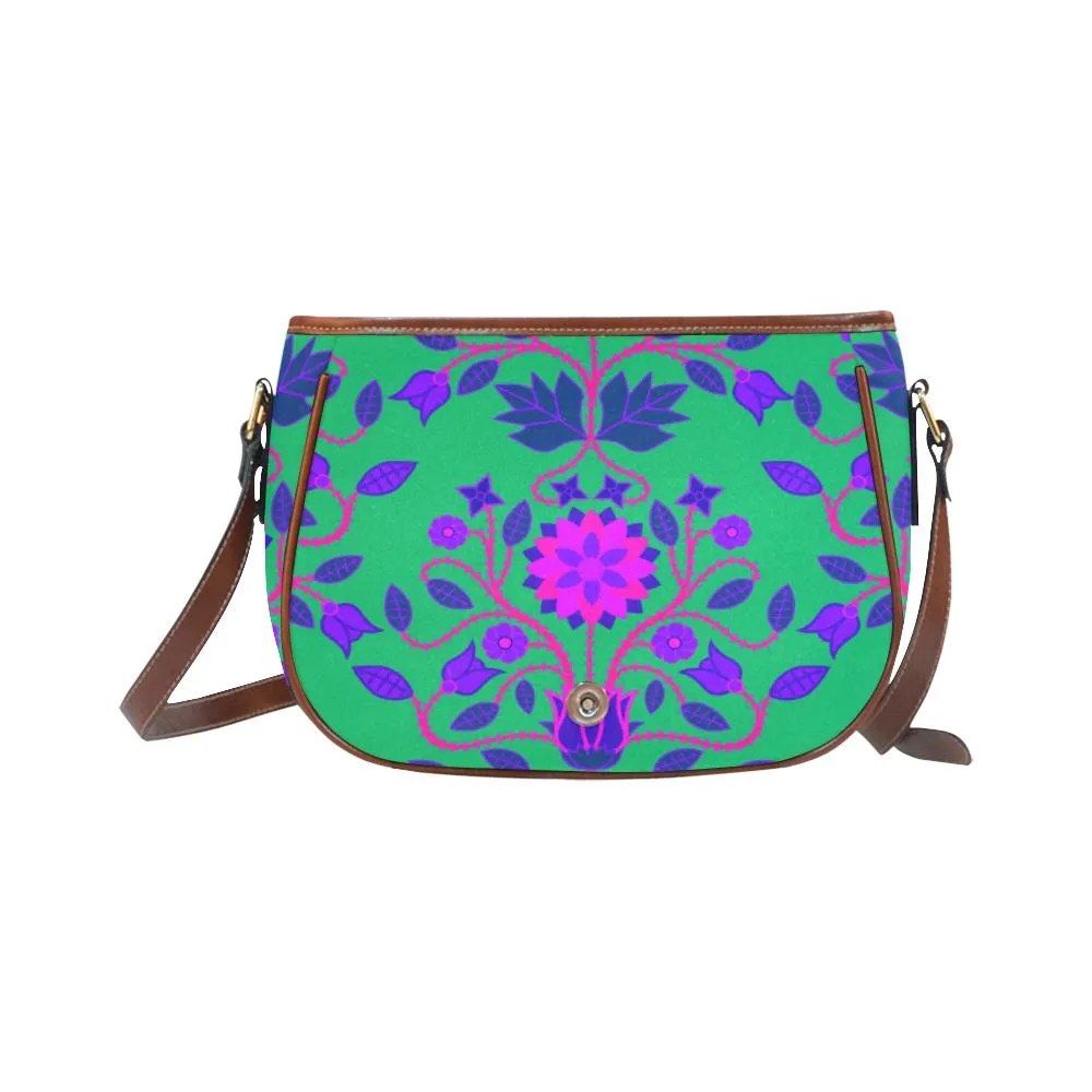 Floral Beadwork Four Clans Deep Lake Saddle Bag/Small