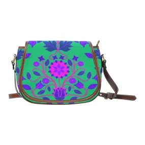 Floral Beadwork Four Clans Deep Lake Saddle Bag/Small