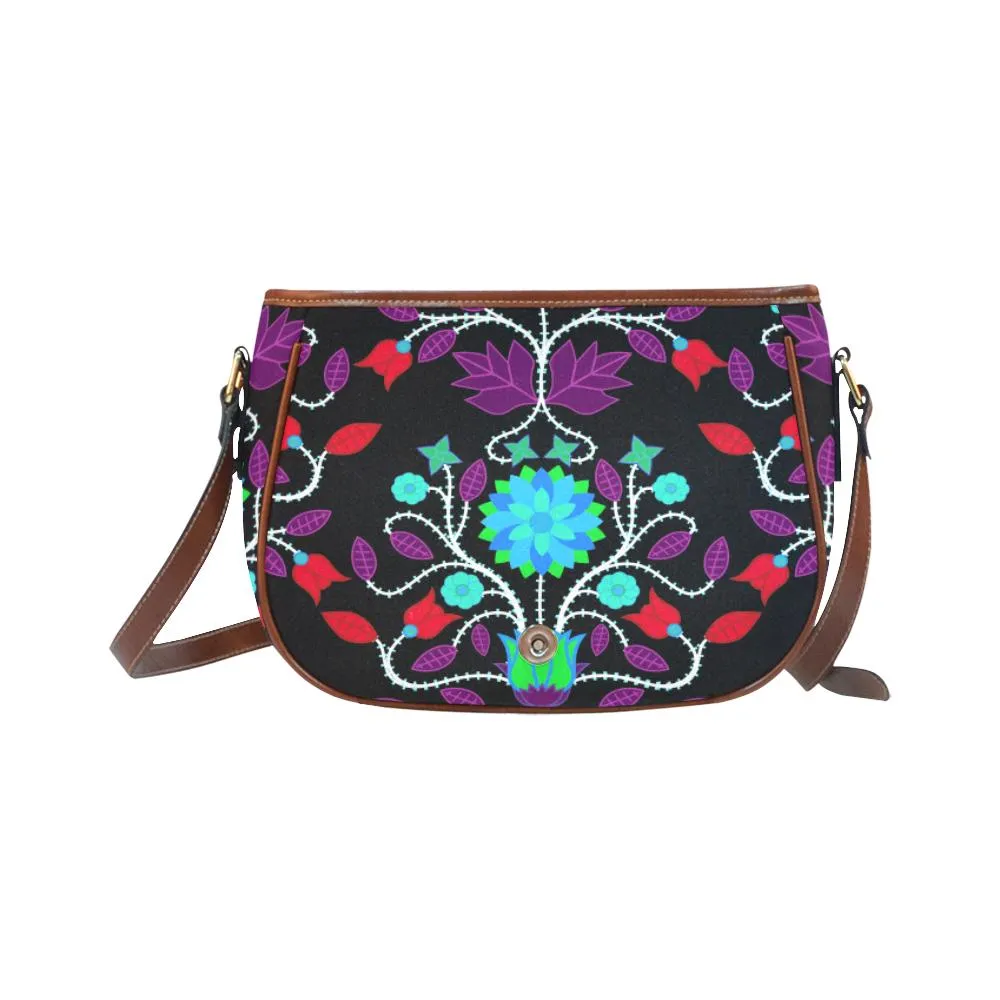 Floral Beadwork Four Clans Winter Saddle Bag/Small