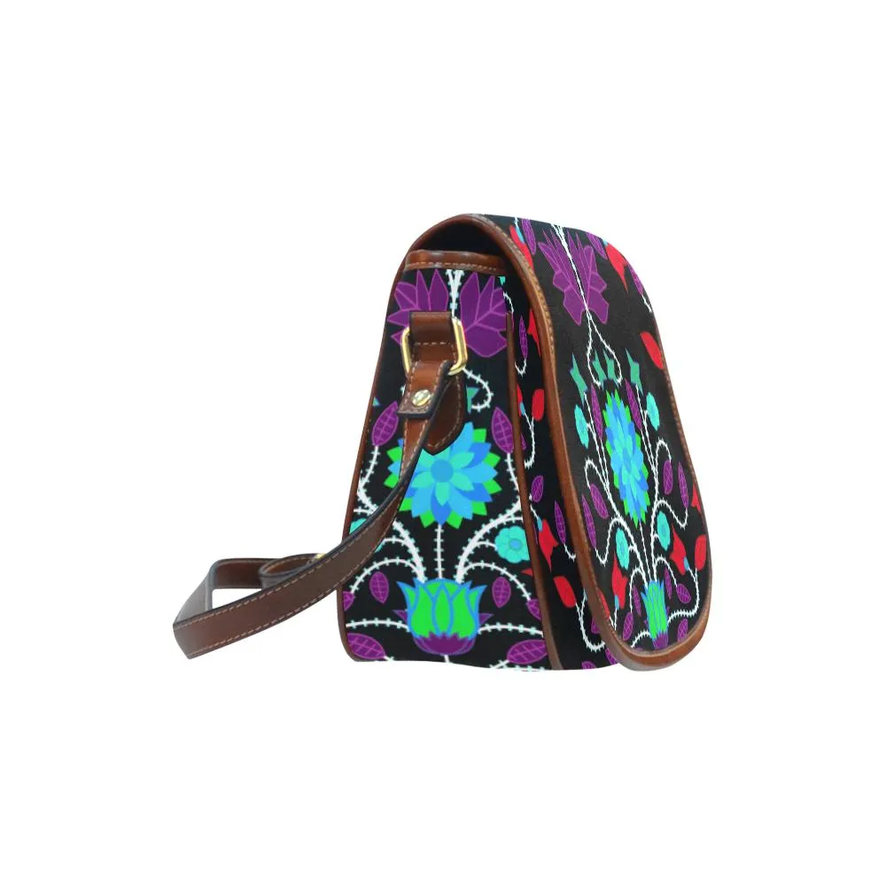 Floral Beadwork Four Clans Winter Saddle Bag/Small