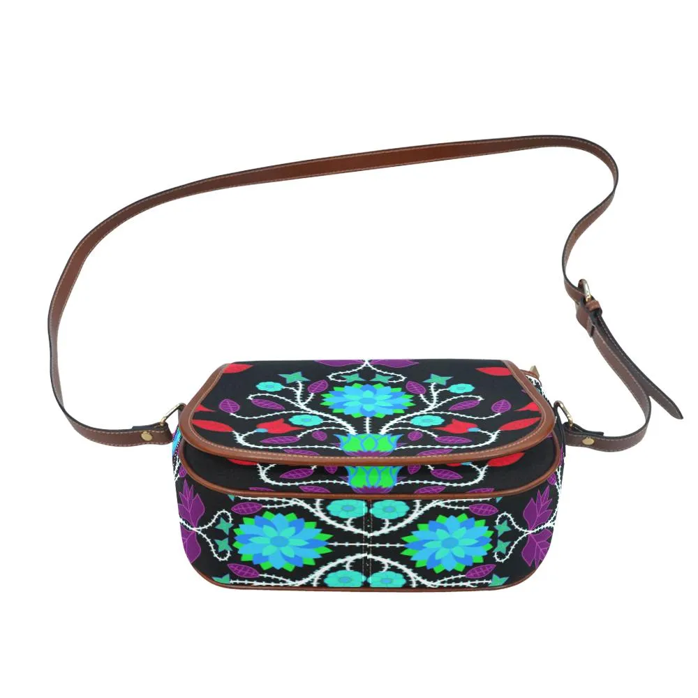 Floral Beadwork Four Clans Winter Saddle Bag/Small