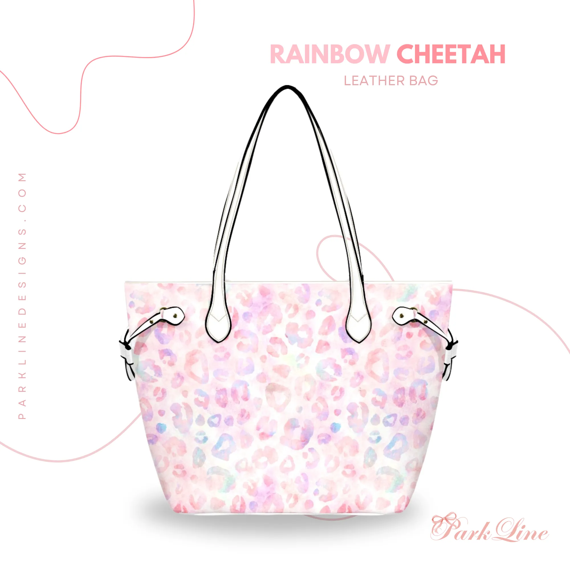 Floral Stems Leather Bag | Watercolor Peonies Pattern | Perfect Gift for Her | Elegant & Durable Fashion Tote