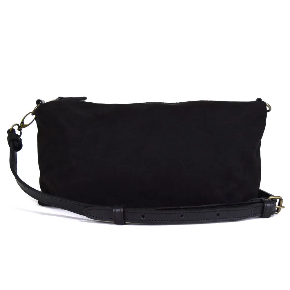 Foldover Tote in Black snke Embossed Leather (not Cncled) - final sale not exchange