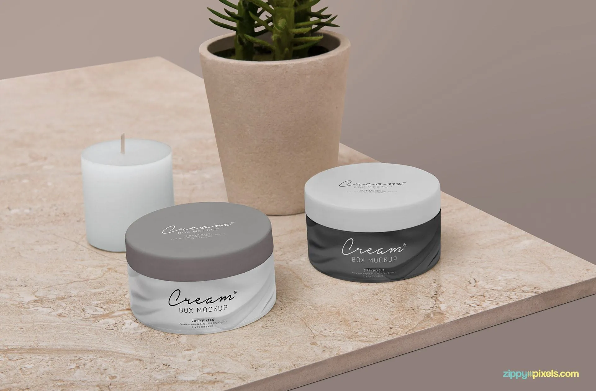 Free Amazing Cosmetic Jar Mockup