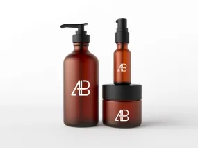 Free Cosmetic Packaging Set Mockup PSD