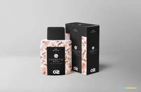 Free Realistic Cosmetic Bottle Mockup