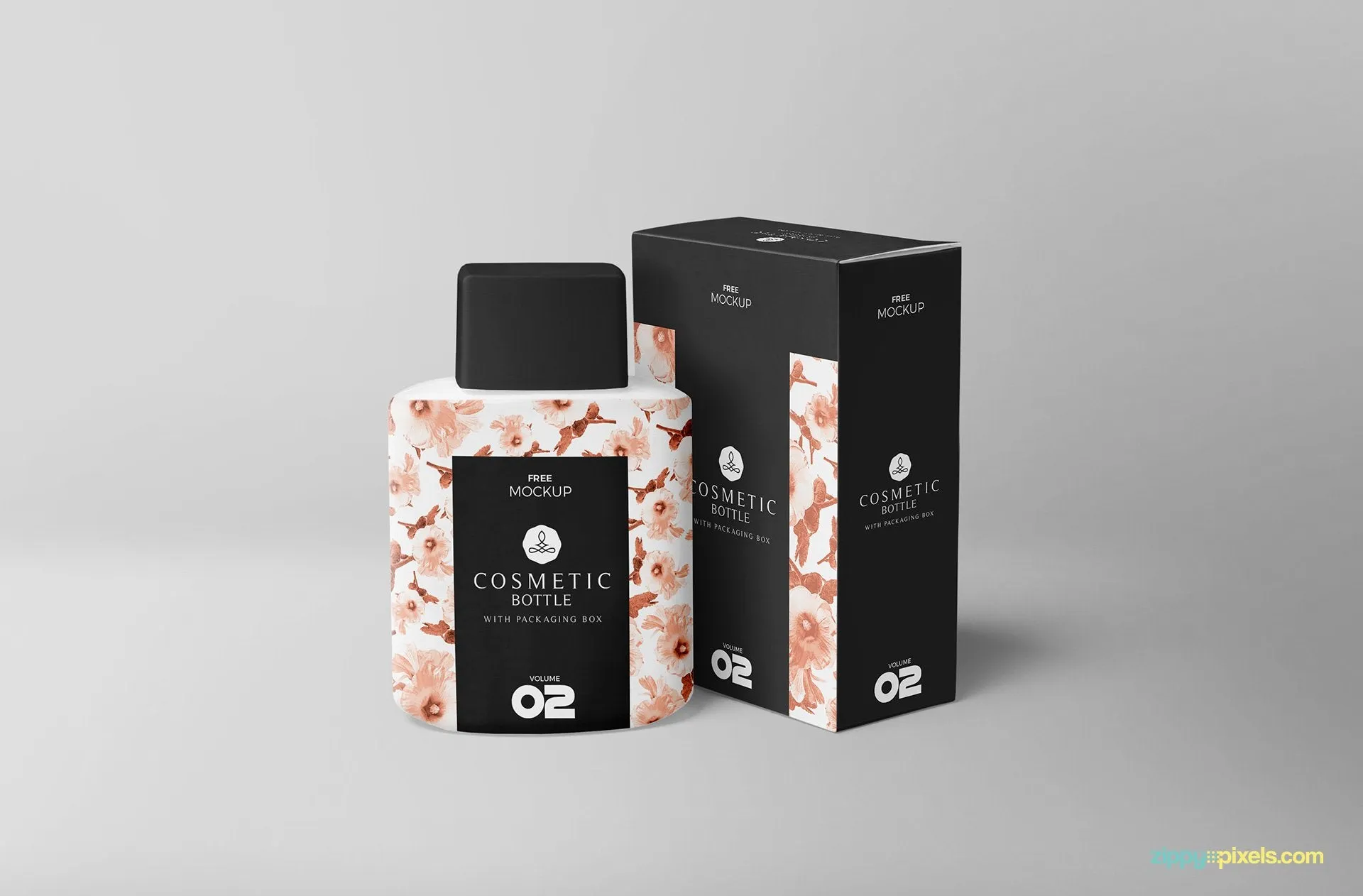 Free Realistic Cosmetic Bottle Mockup