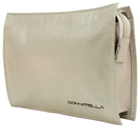 Gold Leather Makeup Bag