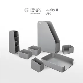 GRAY LABEL Premium Office Desk Accessories Organizer Set of 8