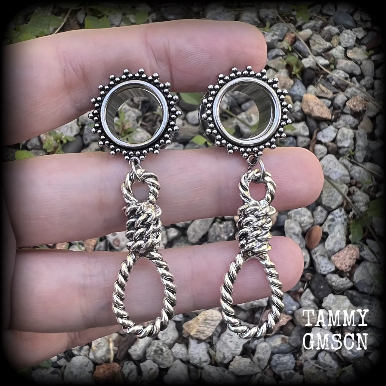 Hangmans noose earrings-Slipknot-Halloween tunnels