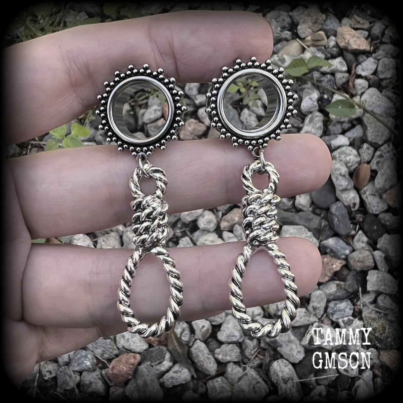 Hangmans noose earrings-Slipknot-Halloween tunnels