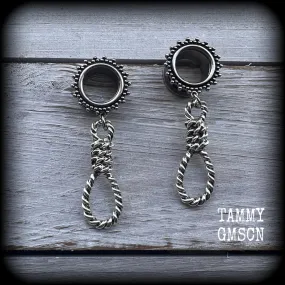Hangmans noose earrings-Slipknot-Halloween tunnels
