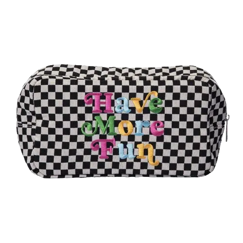 Have More Fun Checkered Bag