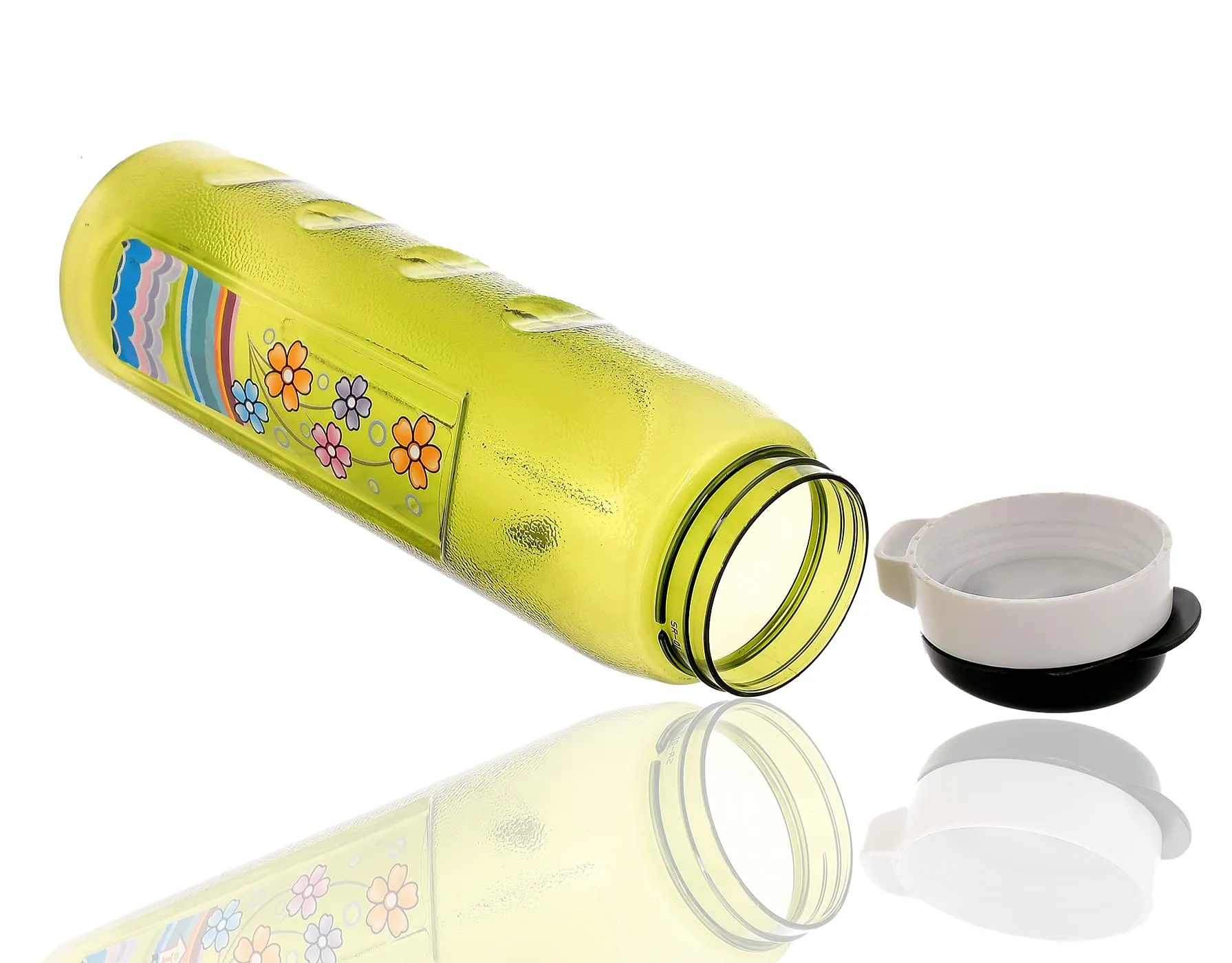Heart Home Plastic Water Bottle With Sipper- 1 Litre, Pack of 3 (Green)