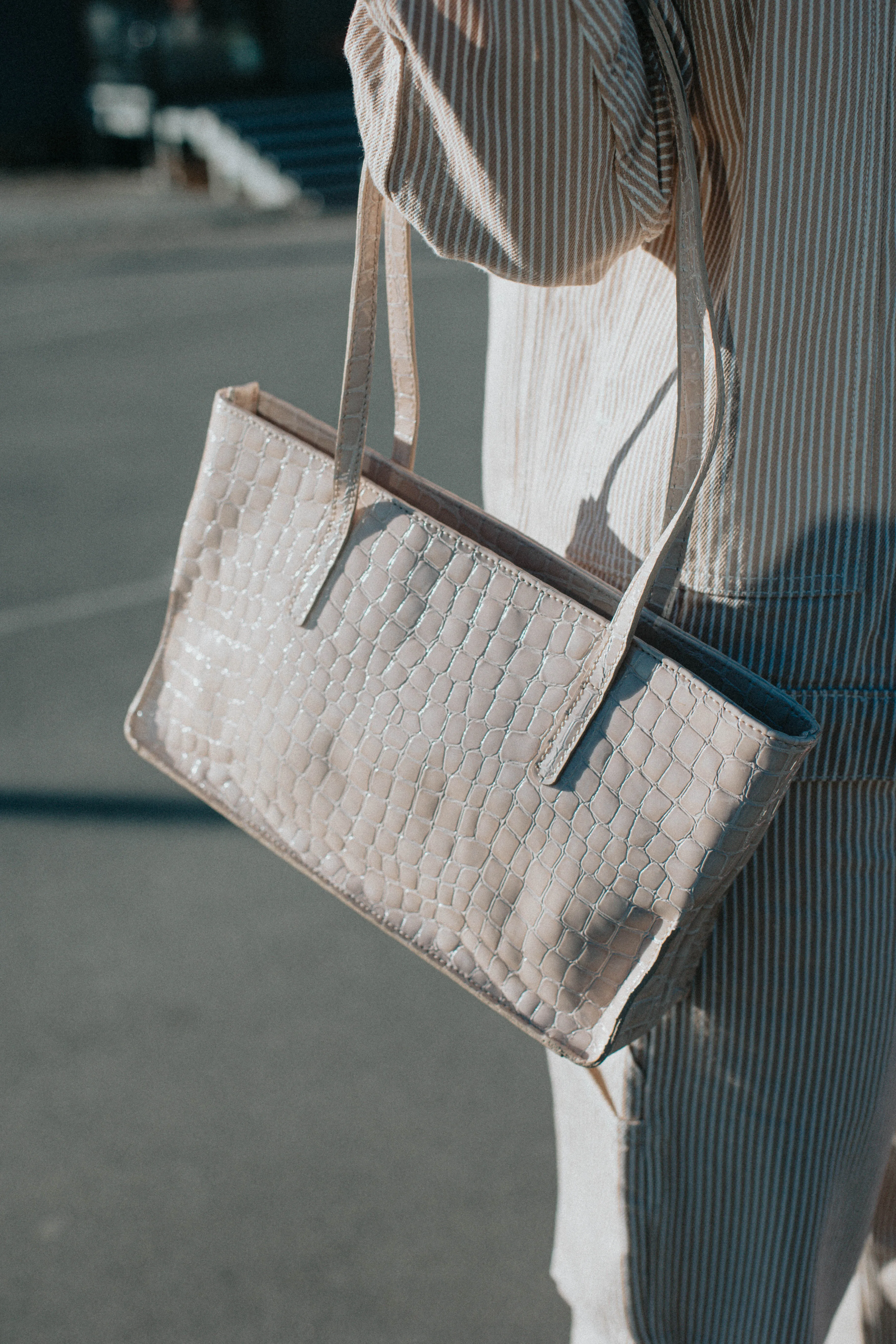 Hermosa Leather Bag - Ecru