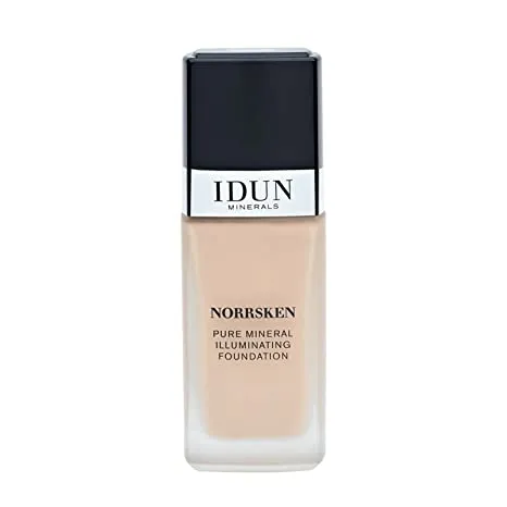 IDUN Minerals Norrsken Longwear Liquid Foundation with Poreless, Luminous Coverage, Dewey, Glowing Finish, Vegan, Cruelty and Silicone Free Makeup