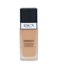IDUN Minerals Norrsken Longwear Liquid Foundation with Poreless, Luminous Coverage, Dewey, Glowing Finish, Vegan, Cruelty and Silicone Free Makeup