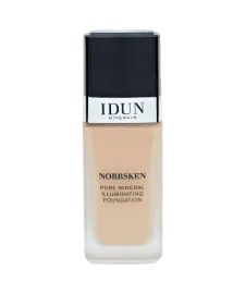 IDUN Minerals Norrsken Longwear Liquid Foundation with Poreless, Luminous Coverage, Dewey, Glowing Finish, Vegan, Cruelty and Silicone Free Makeup