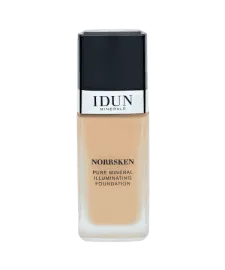 IDUN Minerals Norrsken Longwear Liquid Foundation with Poreless, Luminous Coverage, Dewey, Glowing Finish, Vegan, Cruelty and Silicone Free Makeup