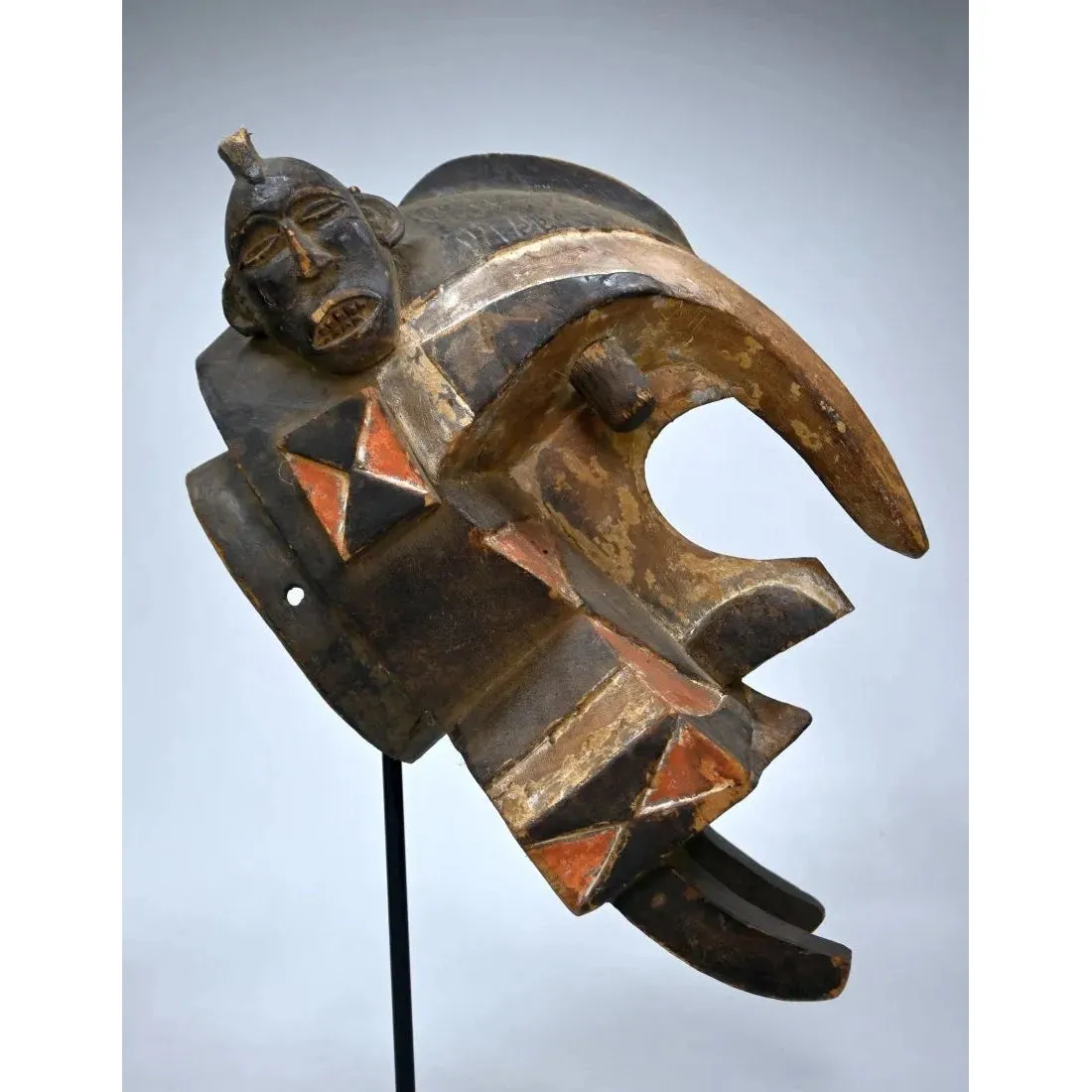 Igbo Izzi Ogbodo Enyi Elephant Helmet Mask, Nigeria