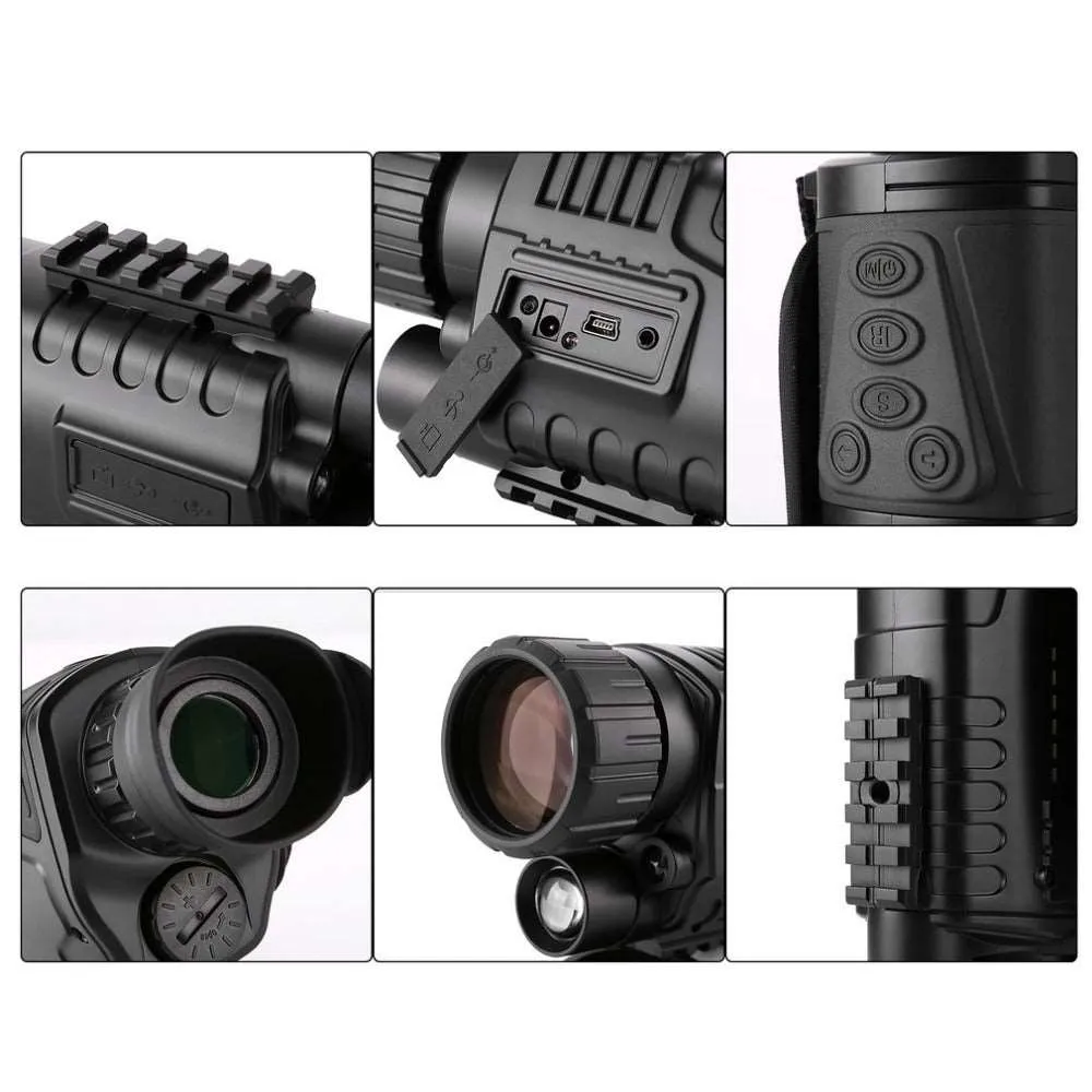 Infrared Digital Video Monocular Camera with Night Vision Telescope 5X Optical & 8X Digital Zoom
