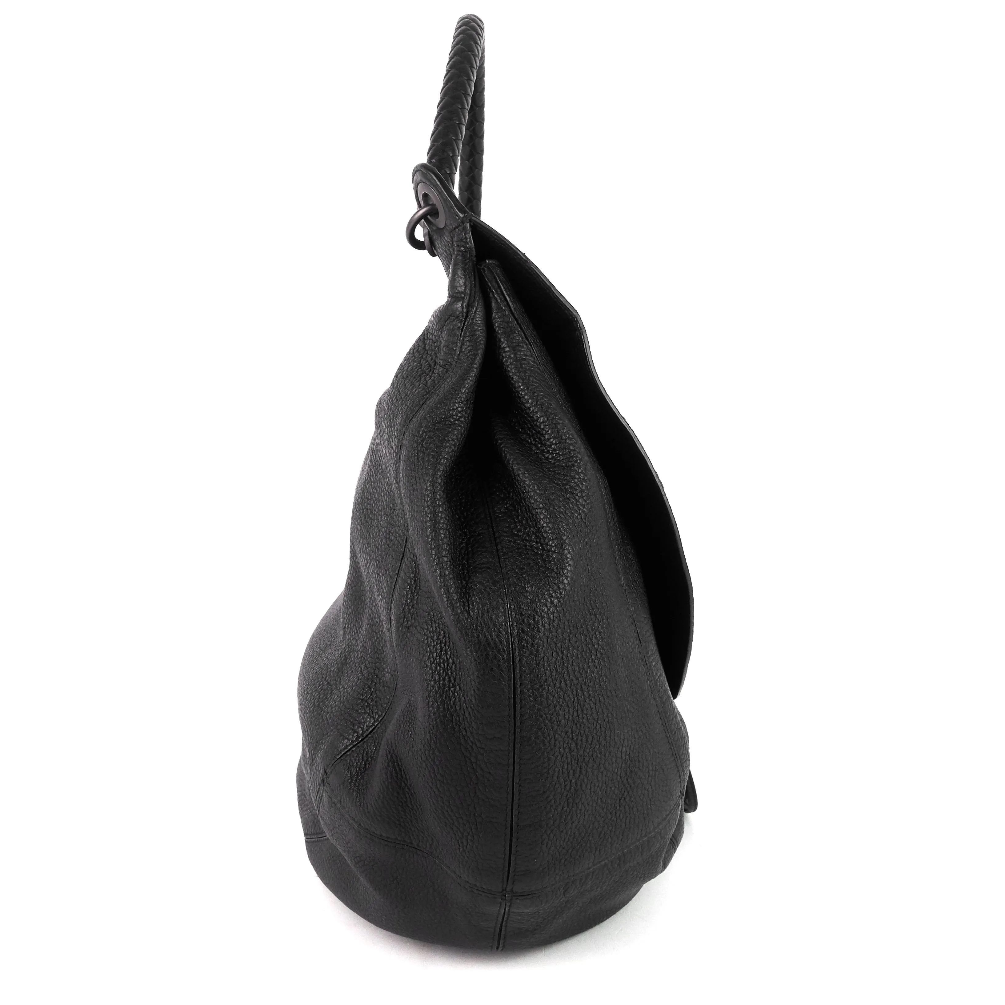 Intrecciato Cervo Leather Flap Bag