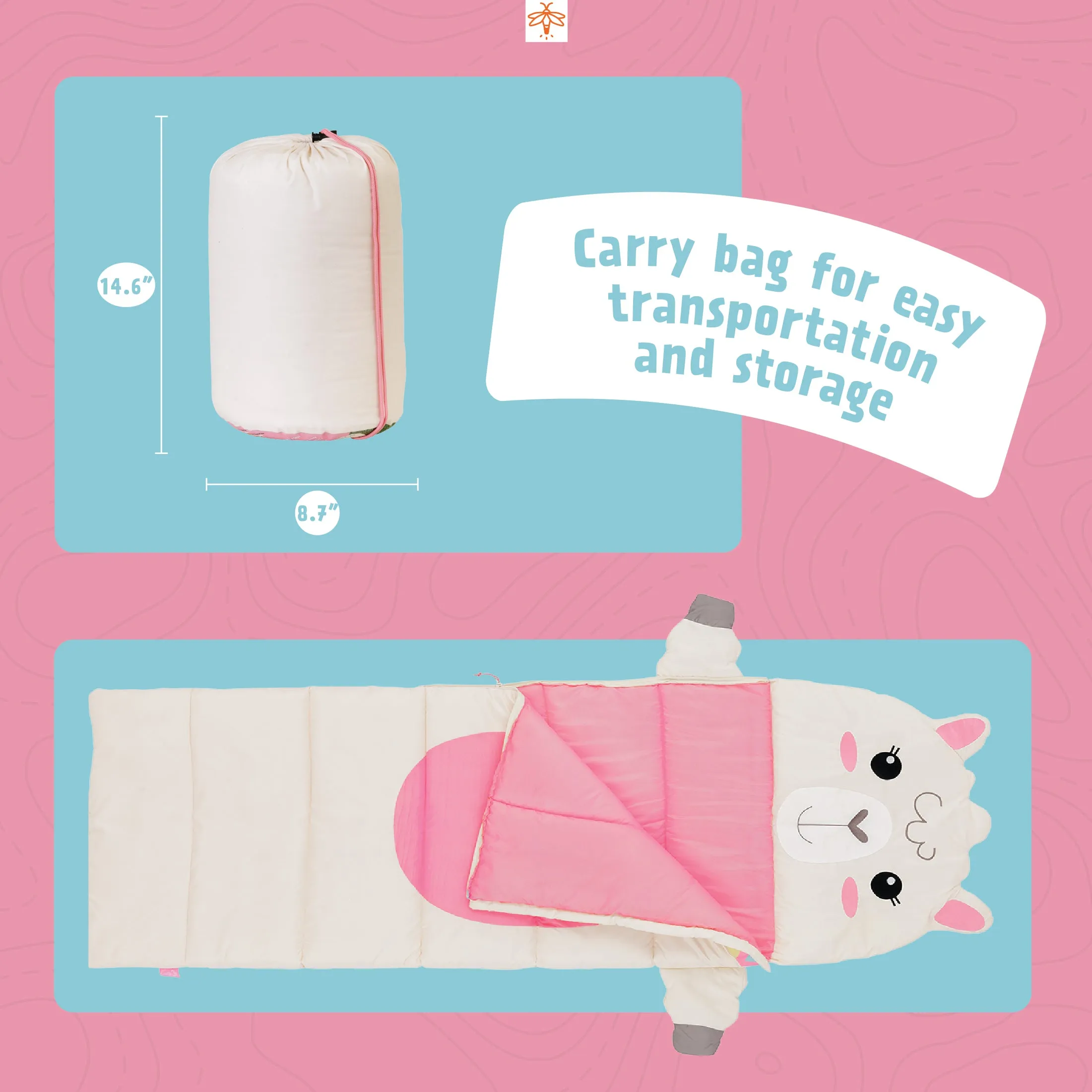Izzie the Llama Kids' Sleeping Bag